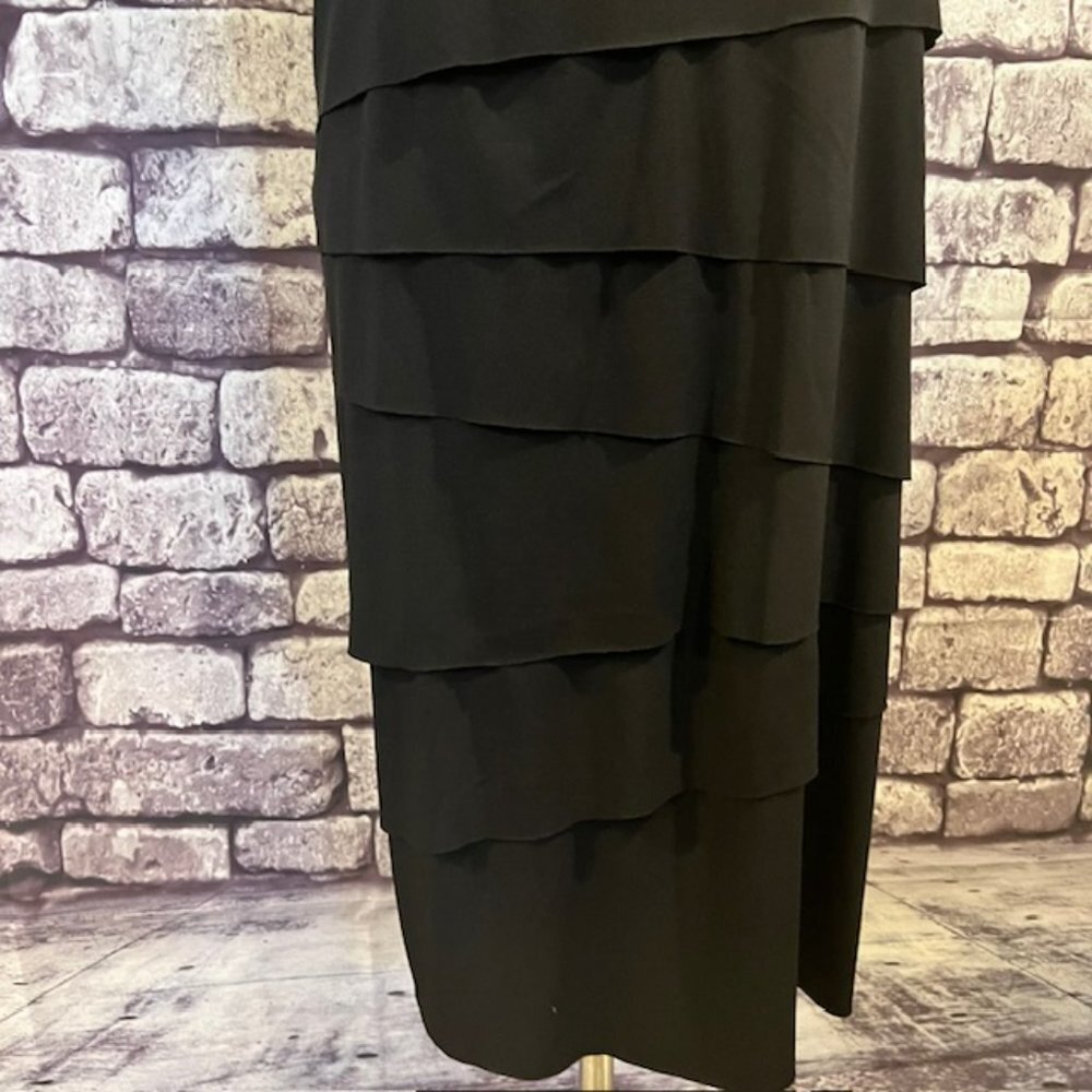 Chico's Black Sleeveless Tiered Dress Size XL - Picture 2 of 11